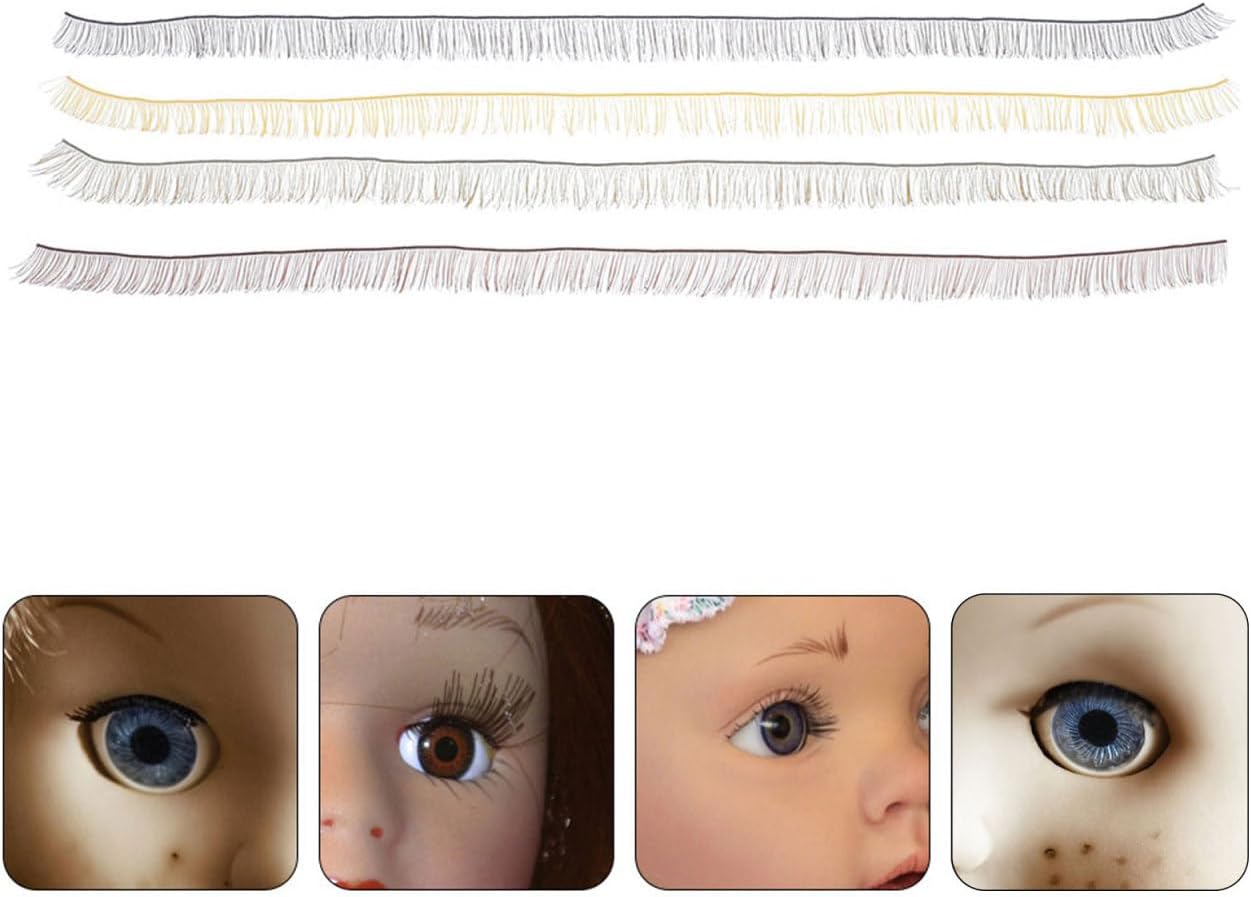 Healvian 8 Pcs Eyelashes Simulated Eyelashes False Eyelashes Diy Eyelashes Babydoll Accessories Supplies Toy Eyelashes Artificial Eyelashes Artificial Eyelashes Pack Artificial Makeup Eyelash Strips