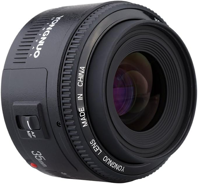 YONGNUO YN35mm F2 Lens 1:2 AF/MF Wide Angle Fixed/Prime Autofocus Lens for Canon EF Mount EOS Cameras