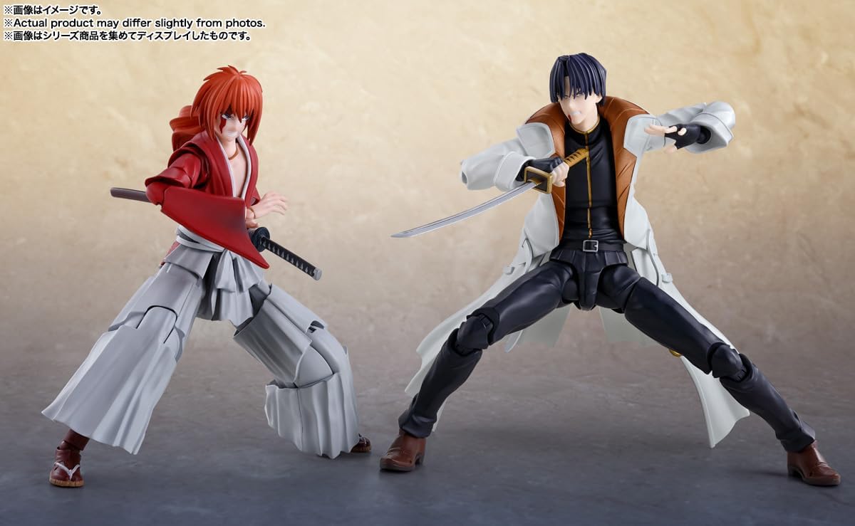 S.H. Figuarts Rurouni Kenshin -Meiji Swordsman Romantic Tan- Shonomori Aoshi, Approx. 6.5 inches (165 mm), PVC & ABS, Pre-painted Action Figure