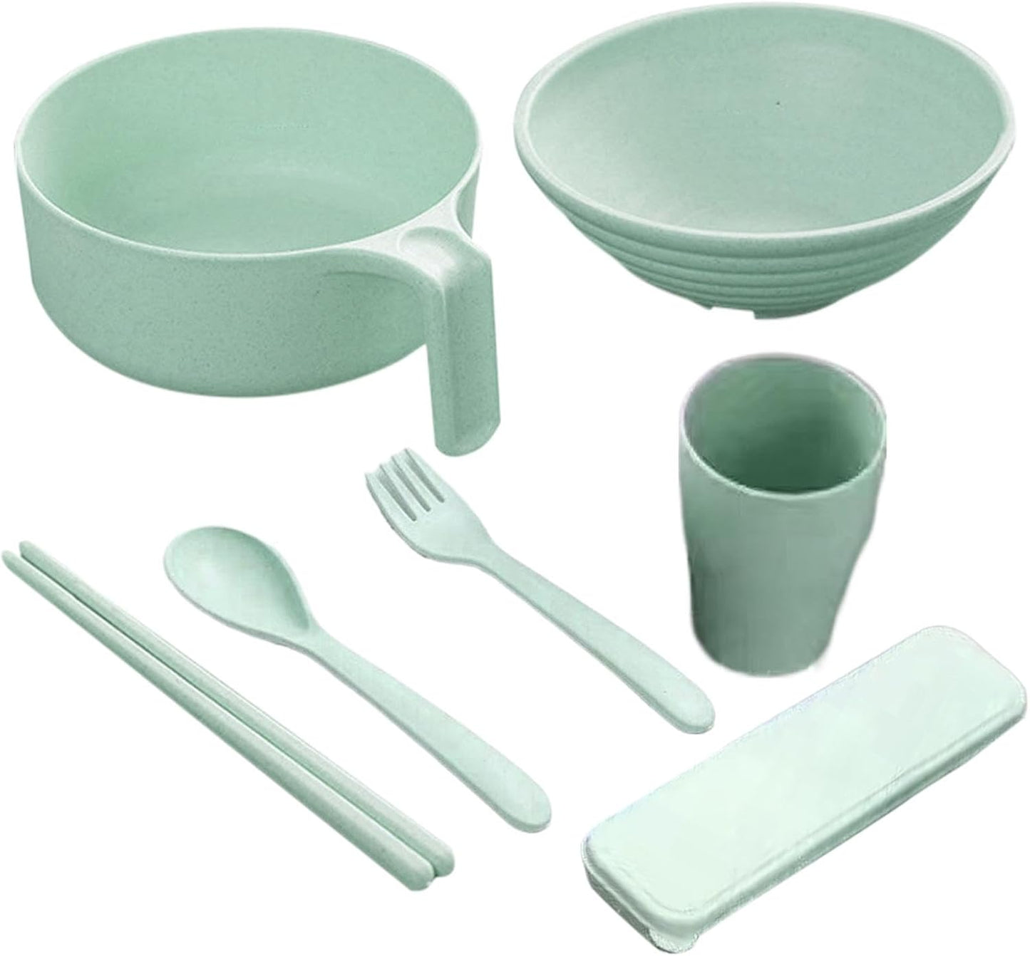 ラーメン丼クッカーセット、ラーメン丼セット,ラーメン丼セット電子レンジインスタントラーメンラーメンボウル - ラーメン、フォー、うどん、そば、スープ麺、アジア料理用のハンドルと蓋付きのポータブルラーメンボウル