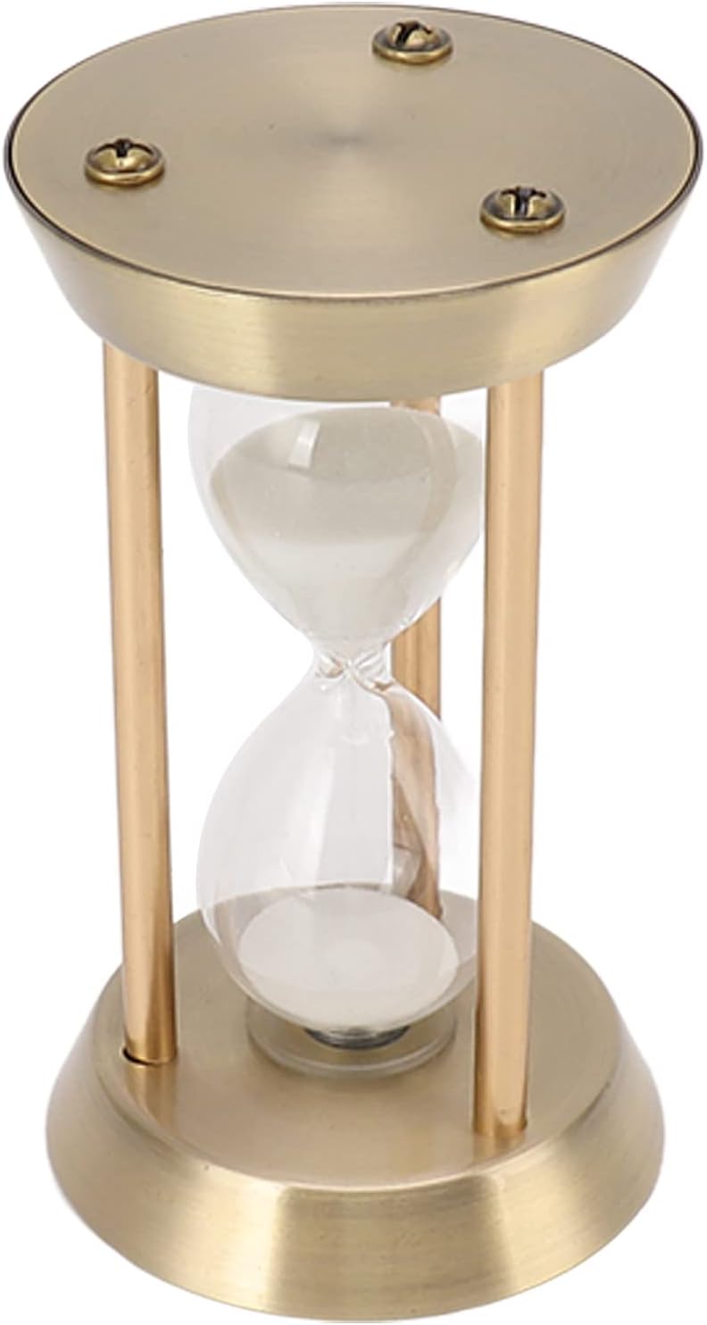 LckCryspho メタル砂時計 30分 – デコビンテージデザイン キッチンカウントダウン オフィス装飾 ヨガタイマー ゲーム用 (ブロンズミニ10分,ブロンズミニ10分)