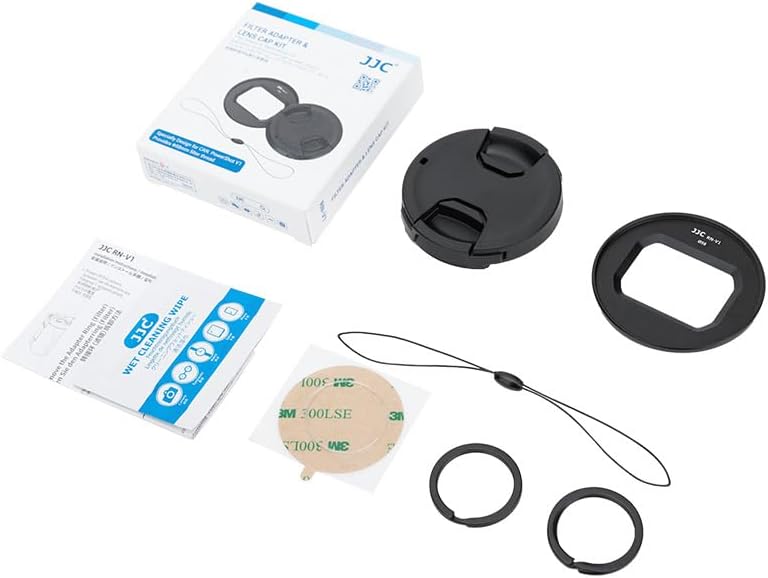 JJC Filter Adapter Lens Cap Kit for Canon PowerShot V1 PSV1 Camera Canon Vlog Camera Lens Protection Dustproof Scratch Resistant Portable