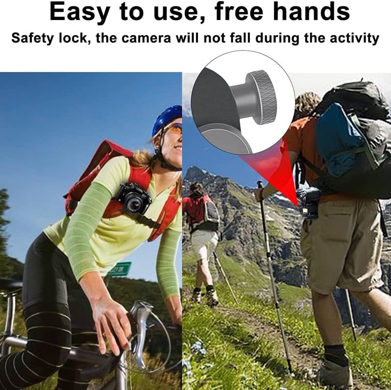 yuchurey Camera Holster Quick Release Camera Holder Shoulder Holster 1/4 Screw Camera Backpack Mountaineering Travel Backpack Clip Capture Type Easy Take Off Camera Screw Carabiner Belt Clip for Canon