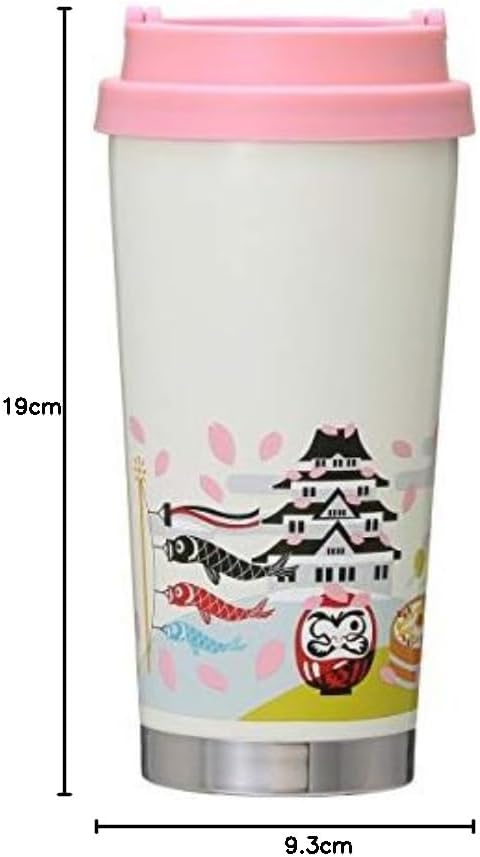 Starbucks Stainless Steel You Are Here Collection Stainless Steel Tumbler, Japan Spring 16.1 fl oz (473 ml), Japanese Exclusive, Local Cup, Japanese Style, Sakura, Vegetable Flowers, Mt. Fuji Carp Stori, Daruma, Sushi, Pottery, Coffee