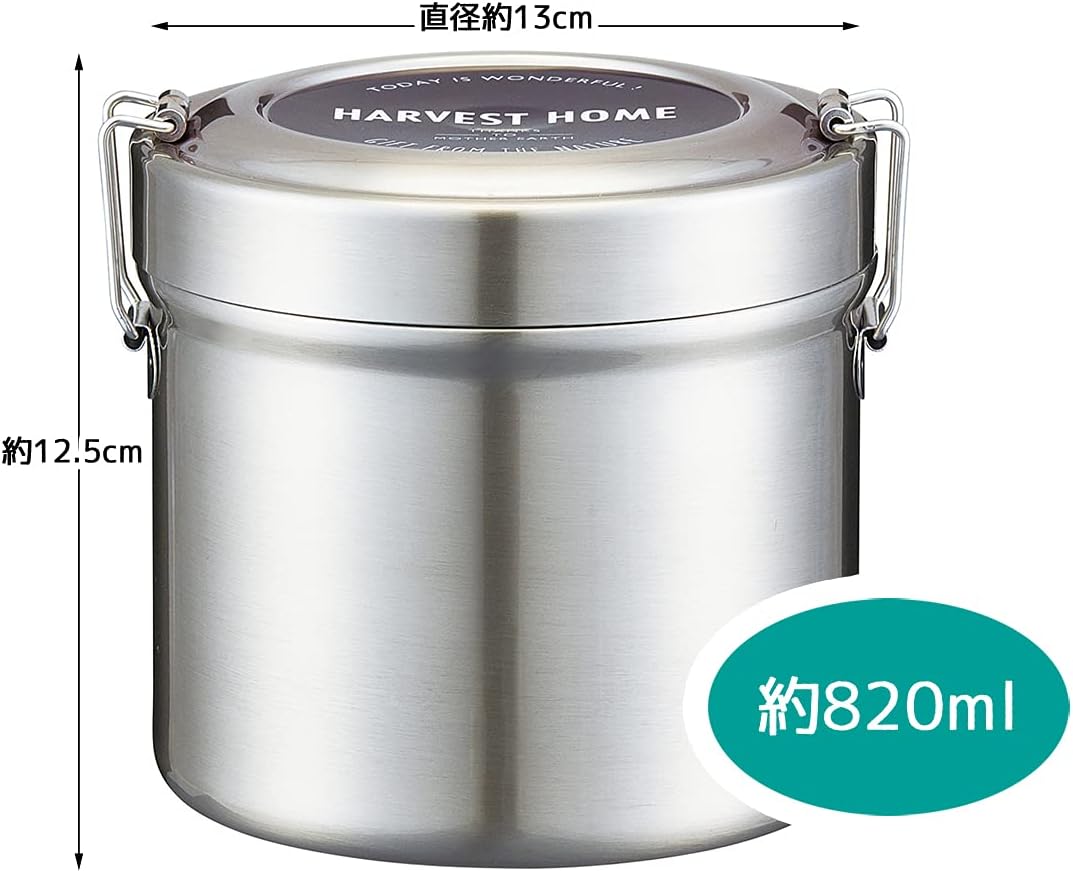 Skater STLB3DXAG-A Insulated and Cooled Vacuum Stainless Steel Bowl-Shaped Lunchbox DX, 27.8 fl oz (820 ml), Ultra-Lightweight, Antibacterial, Basic