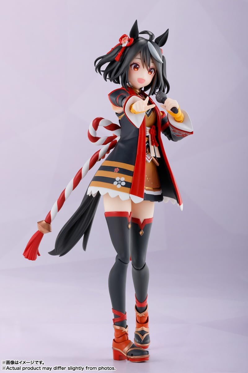 BANDAI SPIRITS S.H. Figuarts Uma Musume Pretty Derby Kitasan Black, Approx. 5.5 inches (140 mm), PVC & ABS, Pre-painted Action Figure