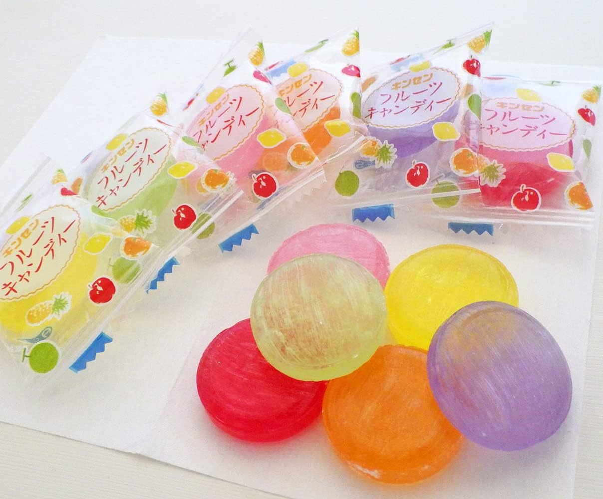 From September 1, 2024, Size Changes Sequentially (Diameter 1.1 to 1.0 inches (2.9 cm) to 1.0 inches (2.6 cm)), Gold Fan, Fruit Candy, 100 Pieces, Large Size, Stovetop Cooking, Value, Fruit Candy