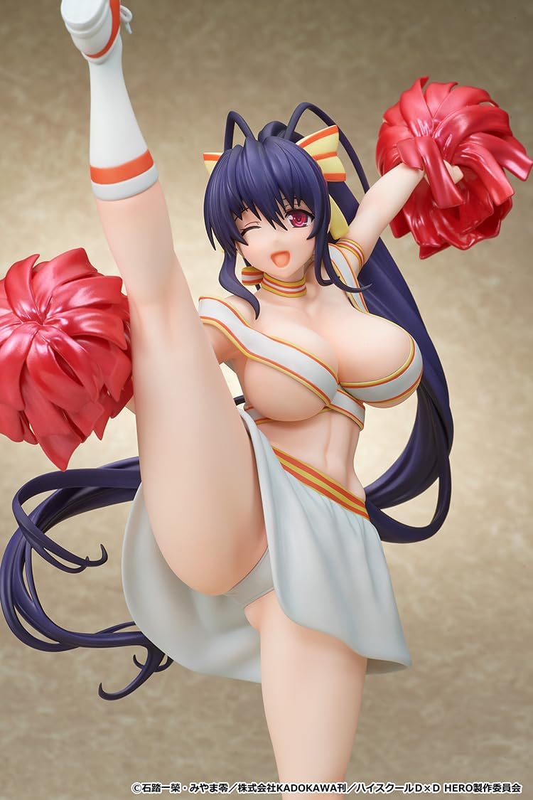MuseMolds ハイスクールD×D HERO スケールフィギュア 姫島朱乃 チアガールver. プラスチック製 塗装済み完成品 1/6スケール 専用台座付属 全高約340mm