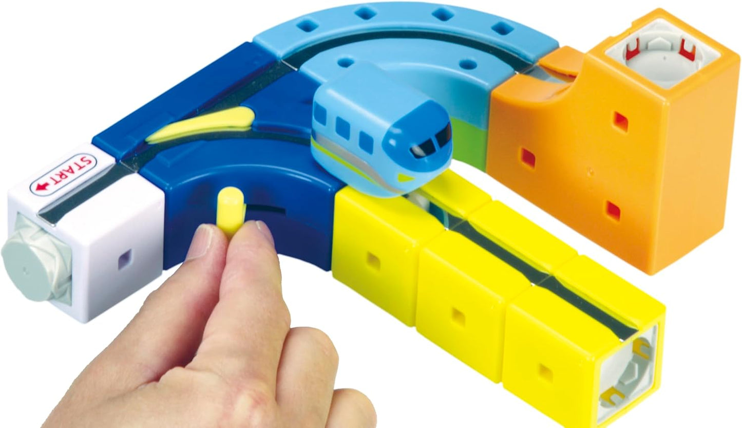 Sunsmile Cube Rail Toy for Kids, DIY Rail, Assembly, Educational Toy, Rail Cube, Clear MAC, Elevator Set