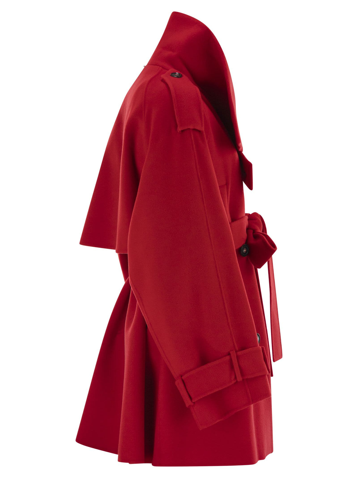 Sportmax SportMax Bouquet1234ショートウールトレンチコート - Image 8