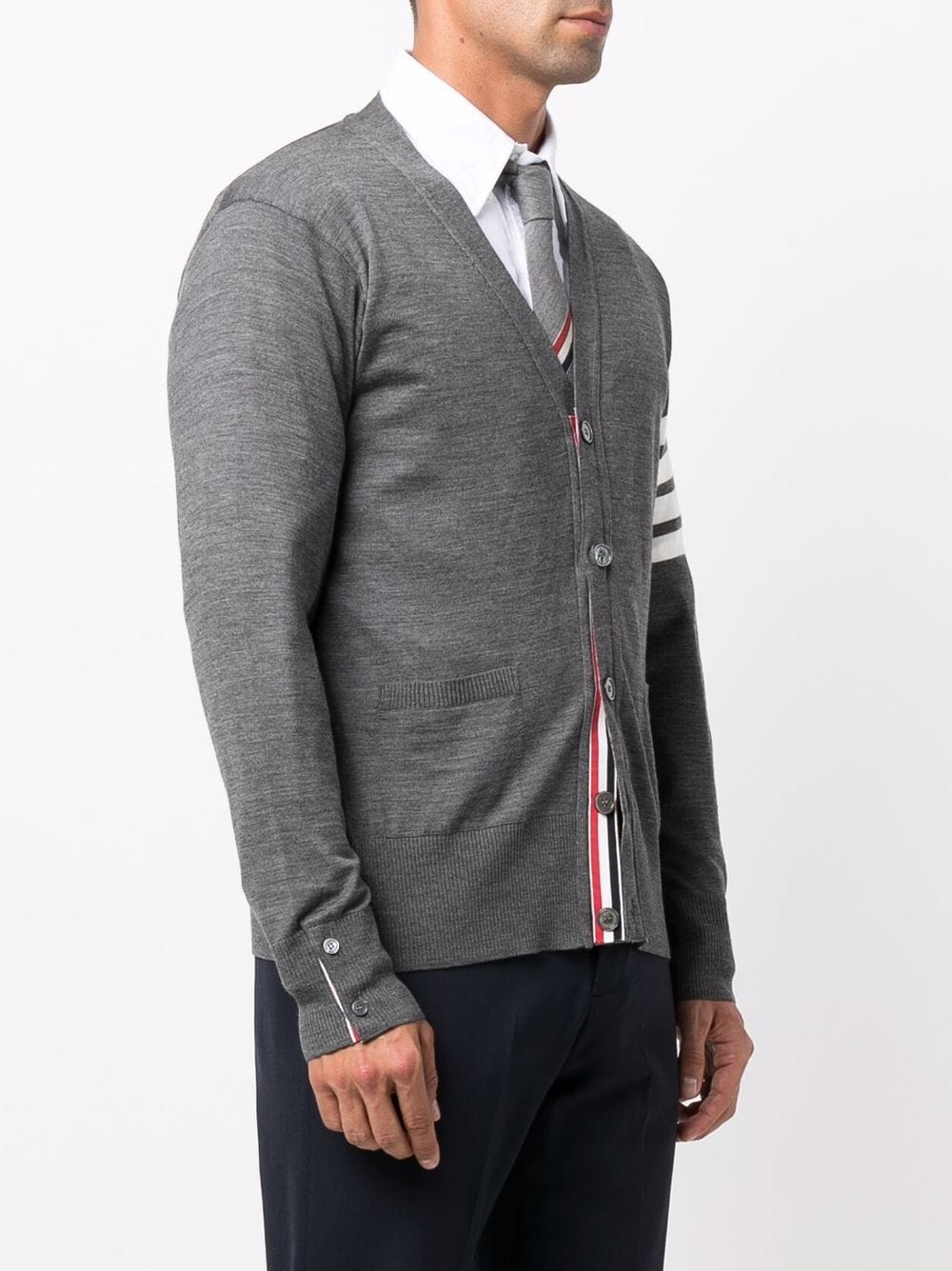 Thom Thom Browne 4 Bar Wool Cardigan - Image 8