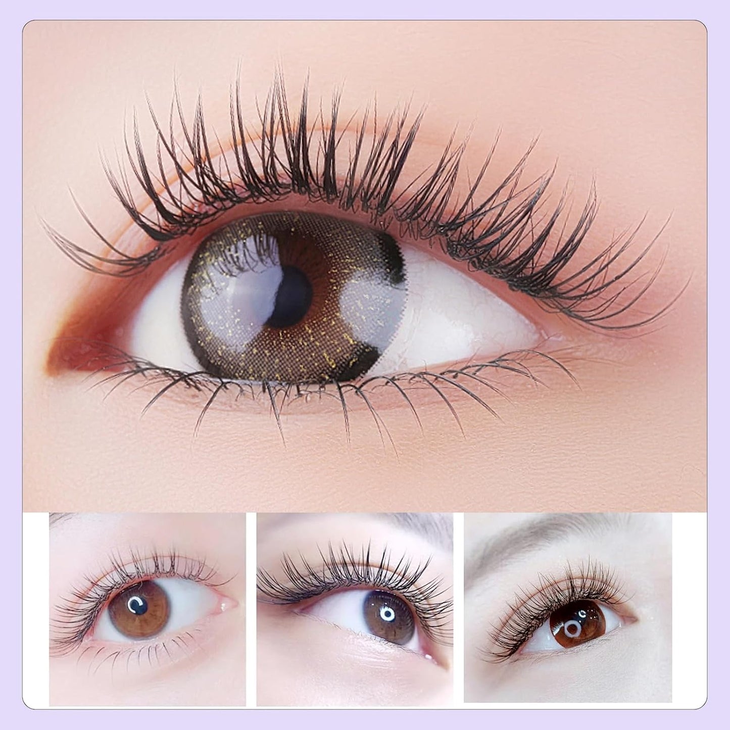 LASHIDOL Matsueku Flat Lash Eyelash Extensions Only for Beauty Shops C Curl Thickness 0.006 - 0.008 inches (0.15 - 0.20 mm) Length 0.3 - 0.6 inches (8 - 15 mm) Mixed (0.20mm-D-(8-15) MIX)