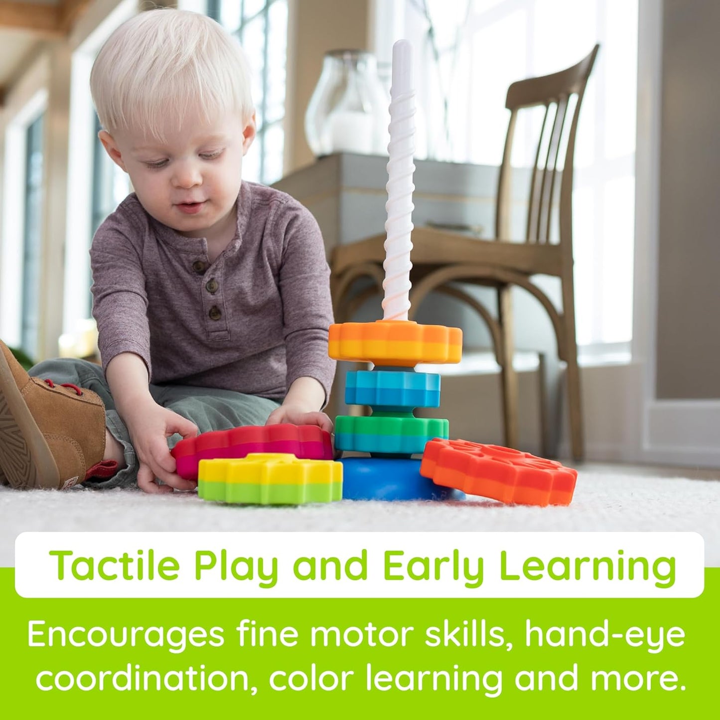 ファットブレイン(Fat Brain Toys) スピンアゲイン 知育玩具 13X42cm FA110-1 正規品