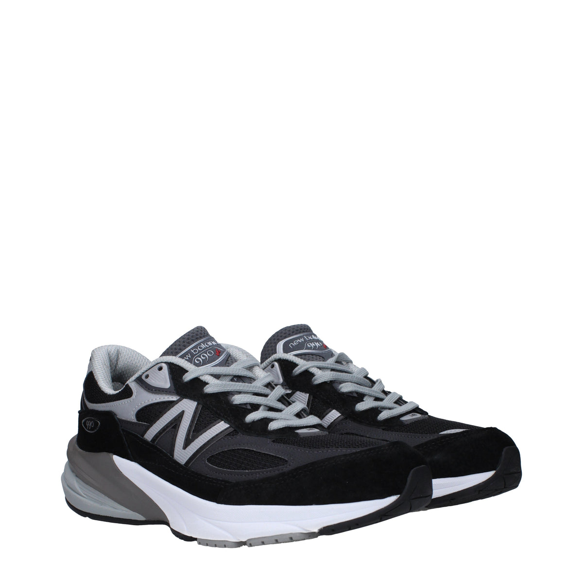 Designer Brand ニューバランススニーカー990メンズスエードブラック/シルバー - Image 8