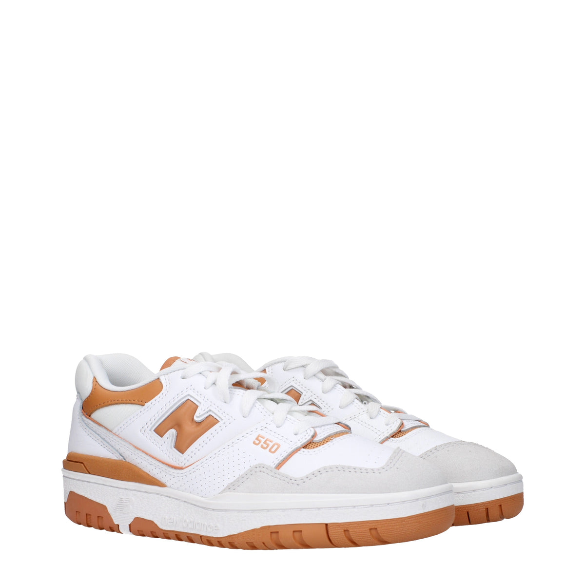 Designer Brand ニューバランススニーカー550メンズスキンホワイト/ライトブラウン - Image 8