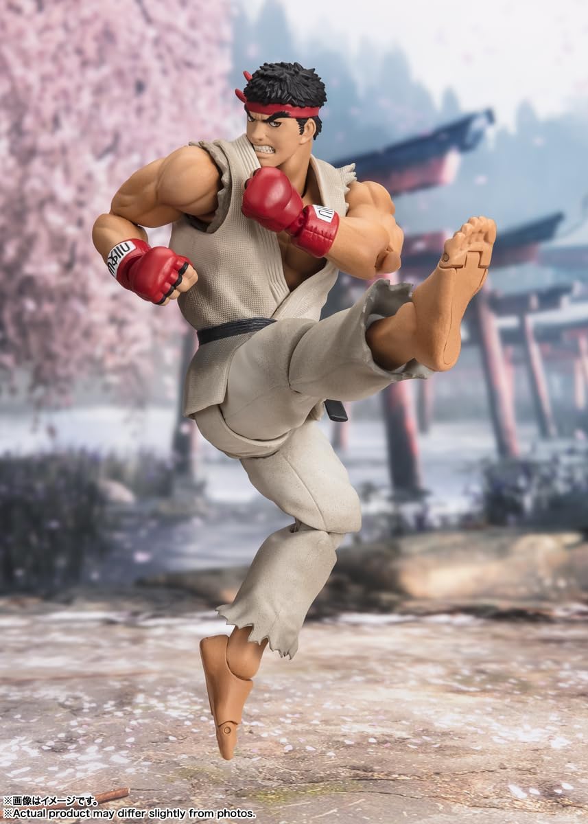 S.H. Figuarts Street Fighter Ryu Outfit 2 - Approx. 5.9 inches (150 mm), PVC & ABS Pre-painted Action Figure