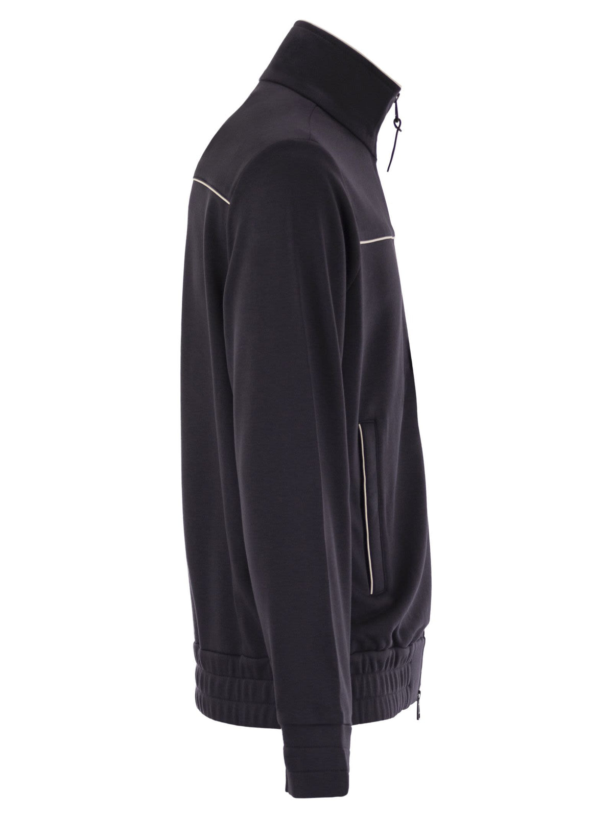 Moncler Moncler Cotton And Modal Sweatshirt With Zip - Image 8