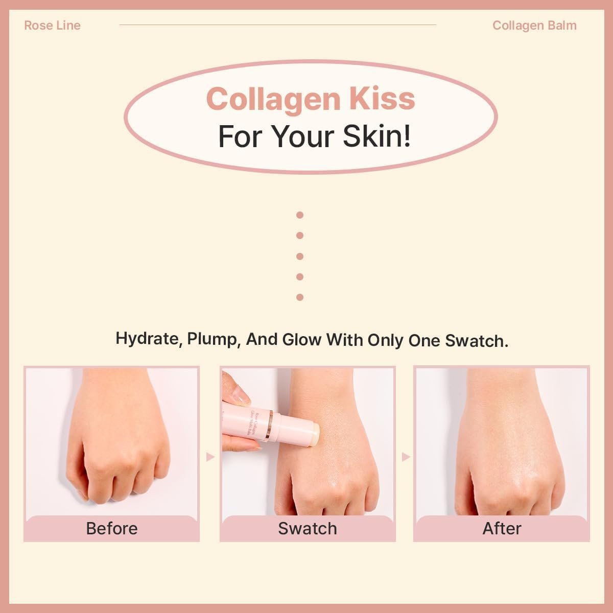 MIGUHARA Rose Collagen Glow Multi-Balm | Korean Skincare All-in-One Moisturizing Multivalm Stick (10g/0.35oz)