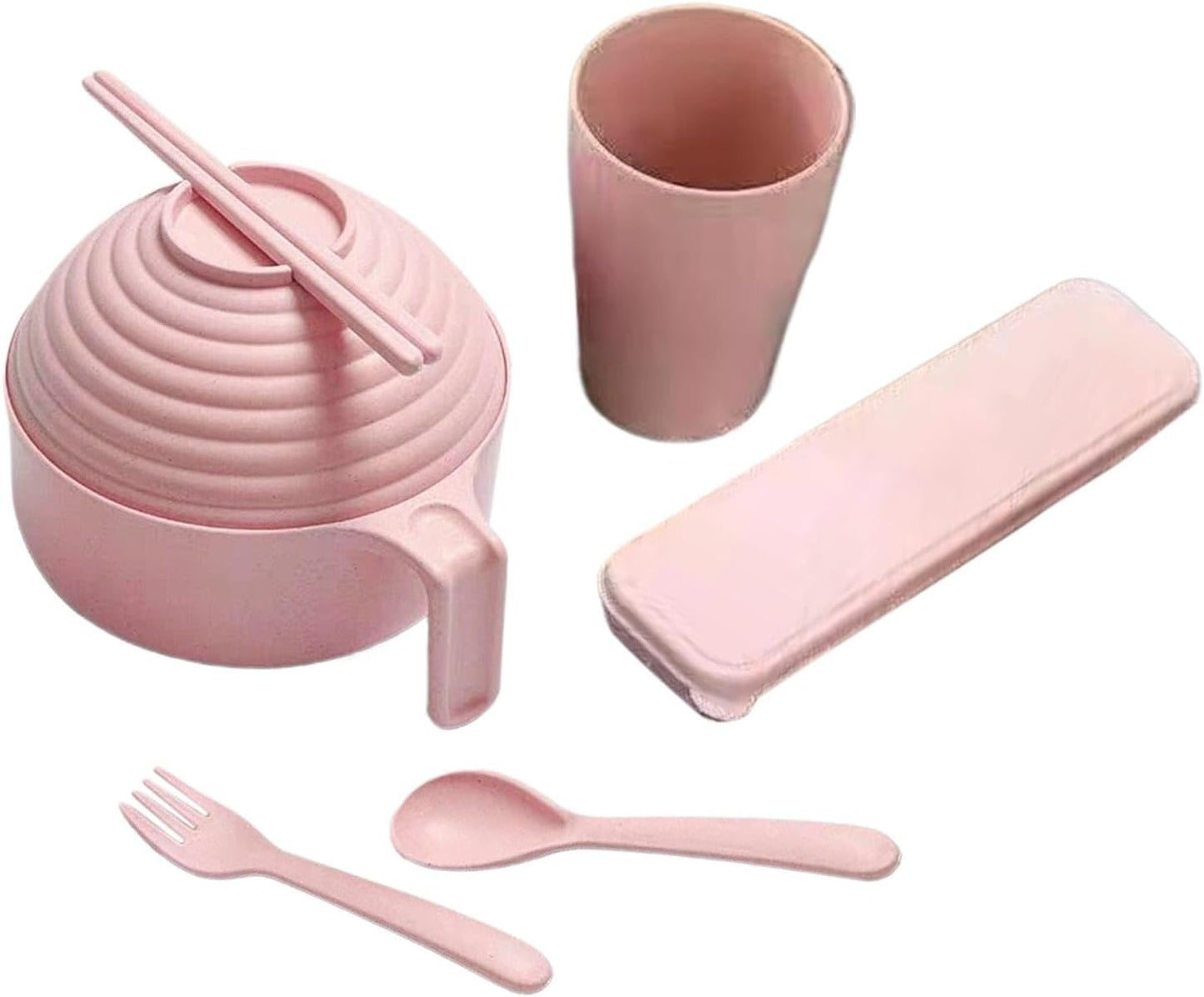 Kezvmhy ラーメン丼セット、ラーメン鍋セット,ラーメン丼セット電子レンジインスタントラーメンラーメンボウル | ラーメン、フォー、うどん、そば、麺用の箸スプーン付きラーメン麺電子レンジボウルセット