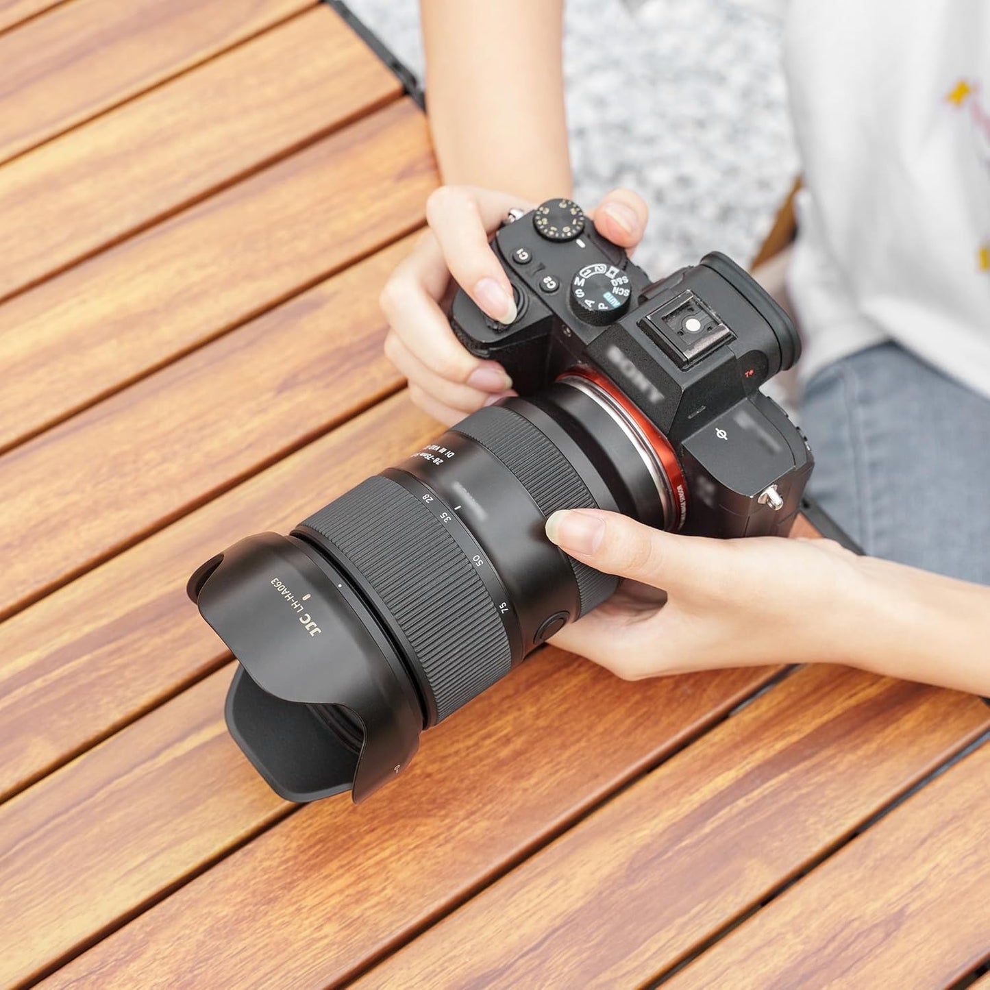 JJC Reversible Lens Hood for Tamron HA063 Compatible Tamron 28-75mm f/2.8 Di III VXD G2 (Sony E) (Model Number: A063) Lens for Sony A7CR A6700 A7RV A1 A7SII A7SIII A7III A7R III A6600 A7C and More