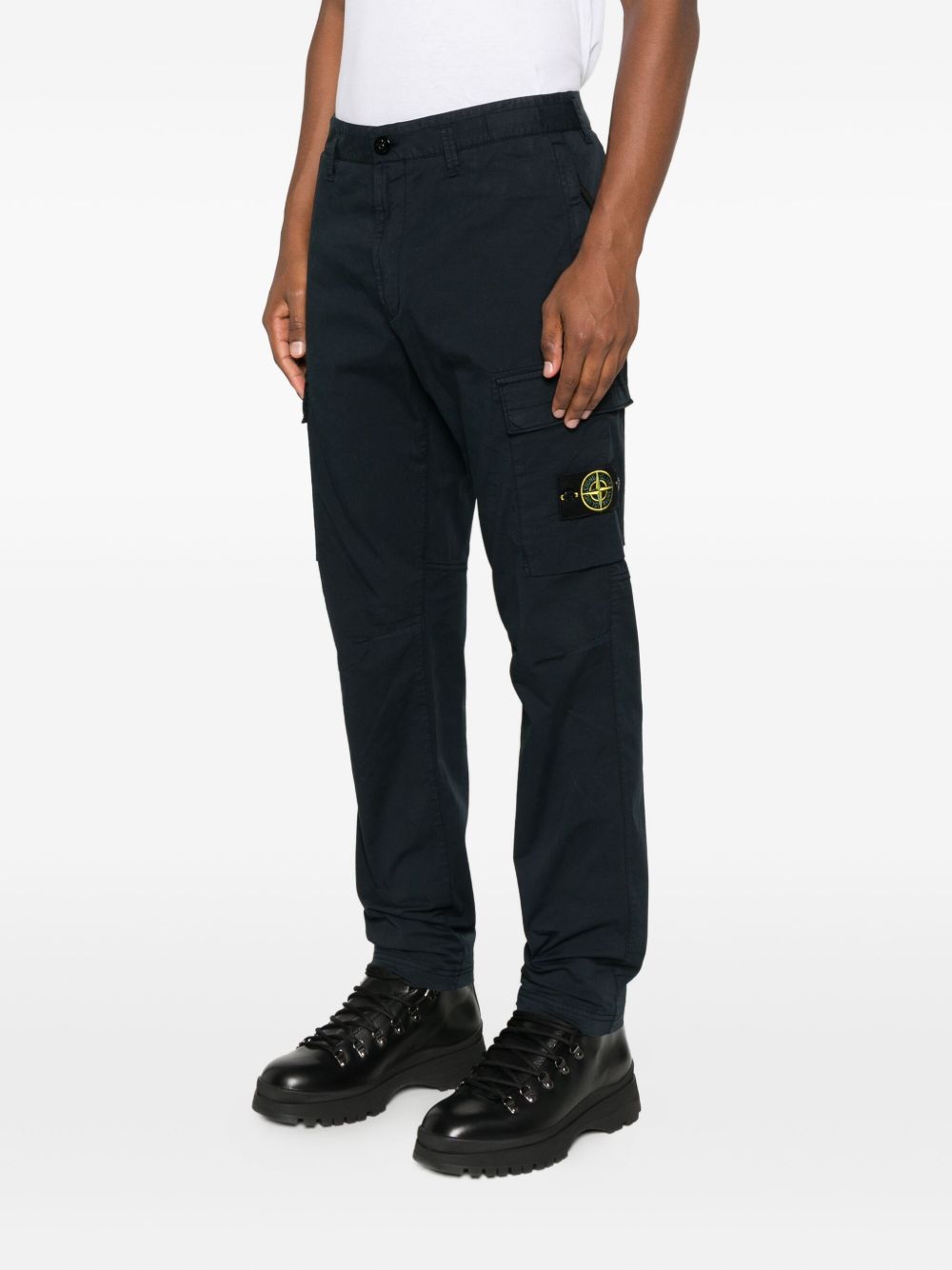 Stone Stone Island Cotton Cargo Trousers - Image 8