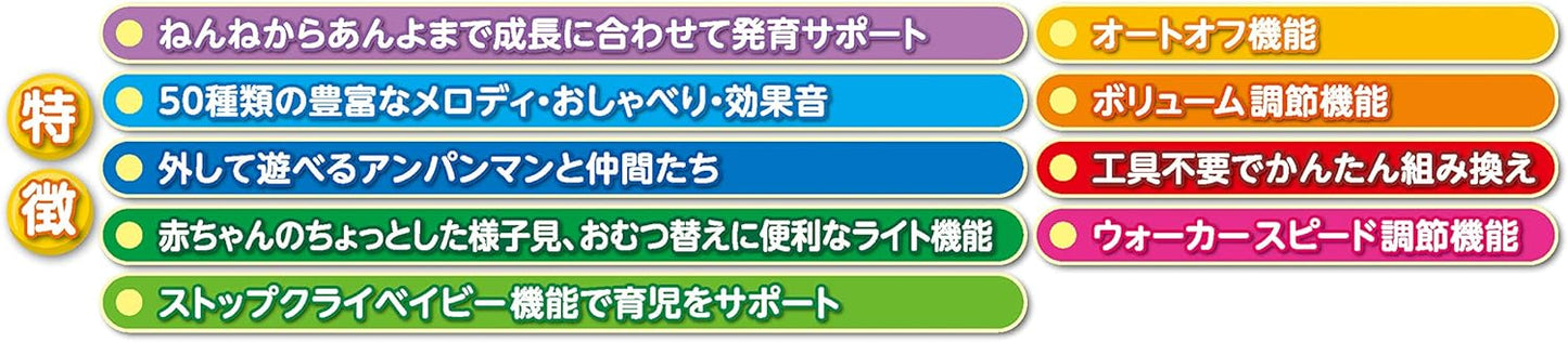 アガツマ(AGATSUMA) アンパンマン 8WAY ウォーカーまでへんしん! よくばりメリー (対象年齢0ヶ月以上)