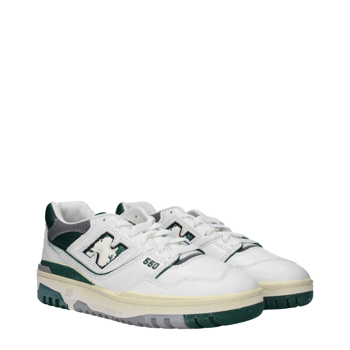 Designer Brand ニューバランススニーカー550メンズスキンホワイト/スワンプ - Image 8