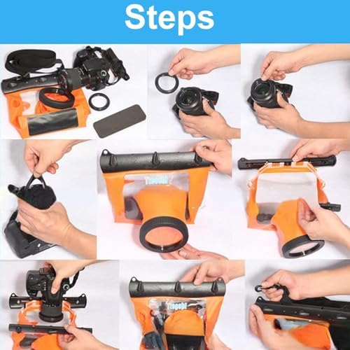 Underwater Waterproof Doving Case Bag 20M for Nikon DSLR Camera Underwater Case Oil Proof Camera Diving Bag (Black)