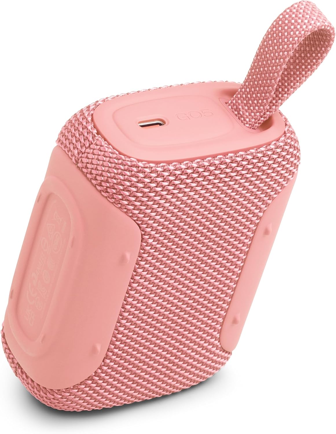 JBL JBLGO5PIKJN GO5 Bluetooth Speaker, USB C Charging, IP68 Dustproof, Waterproof, Lossless Playback, Ambient Edge Light, AirTouch, Stereo Pairing, Small, App Compatible, Auracast Compatible, Passive
