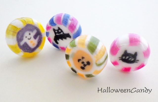 Halloween Candy, Pack of 50, Individual Packaging, 2024 Edition, 4 Types of Mix, Confectionery, Halloween Candy, Gold Fan