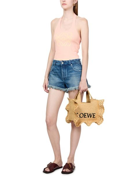 LOEWE Font Ruffles small raffia tote bag - Image 8