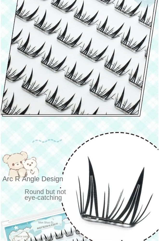 False Eyelashes Natural Curl New Cartoon Eye No Glue False Eyelashes Natural Easy Application Eyelash Extensions Daily Wear
