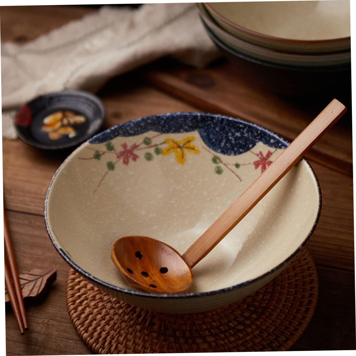 FUNOMOCYA 1pcs Ceramic Ramen Bowl Melamine Ramen Bowl Melamine Noodle Bowl Ceramic Serving Bowl Buckwheat Bowl Instant Ramen Bowl Udon Ceramic Bowl Big Student