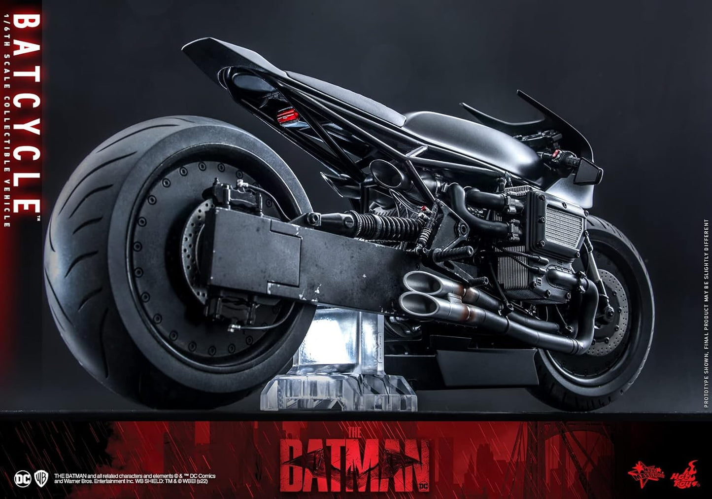 Movie Masterpiece The Batman - Batcycle 1/6 Scale Vehicle Black