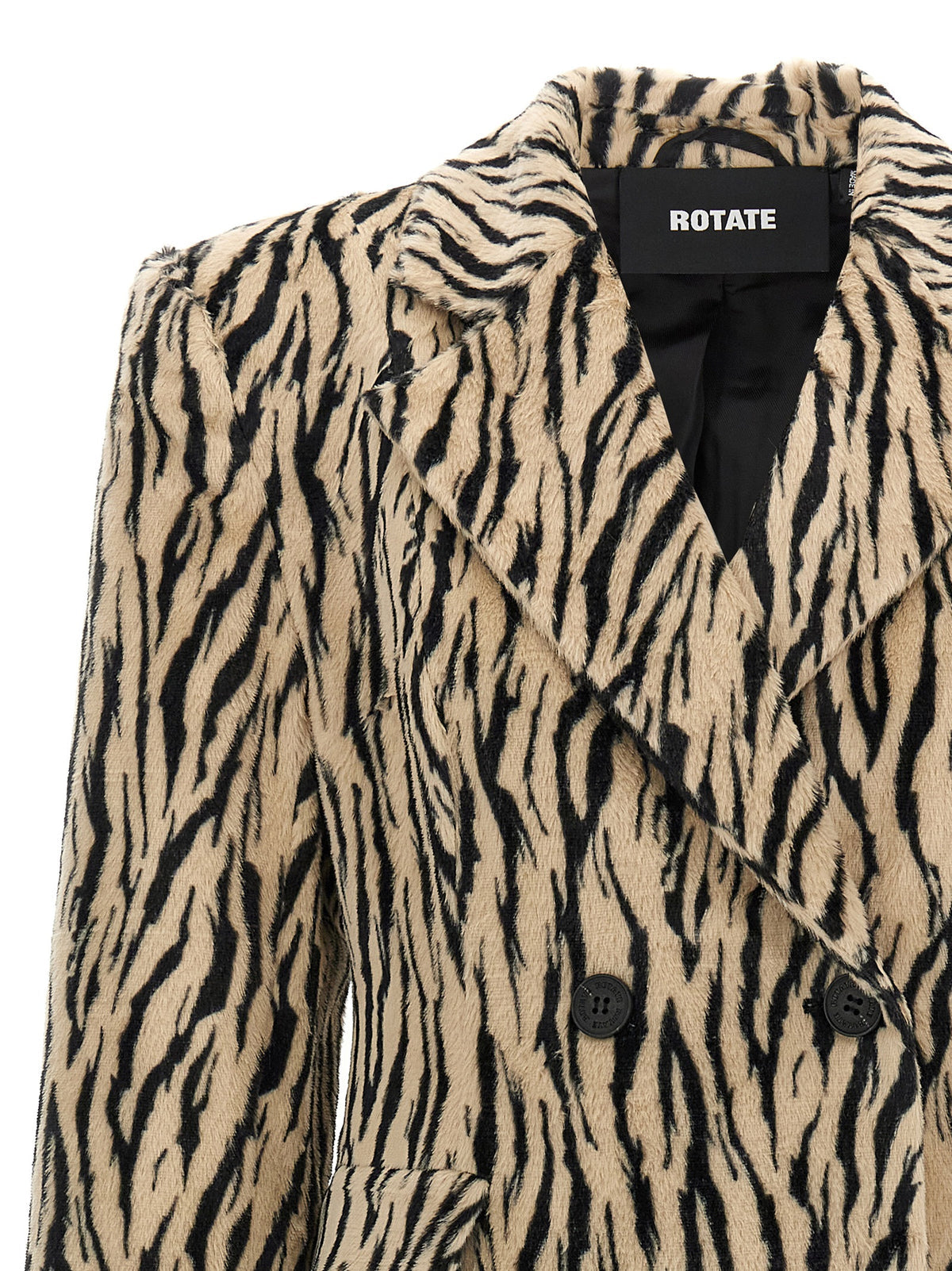 Rotate Rotate Birger Christensen「プリントフェイクファー」コート - Image 8