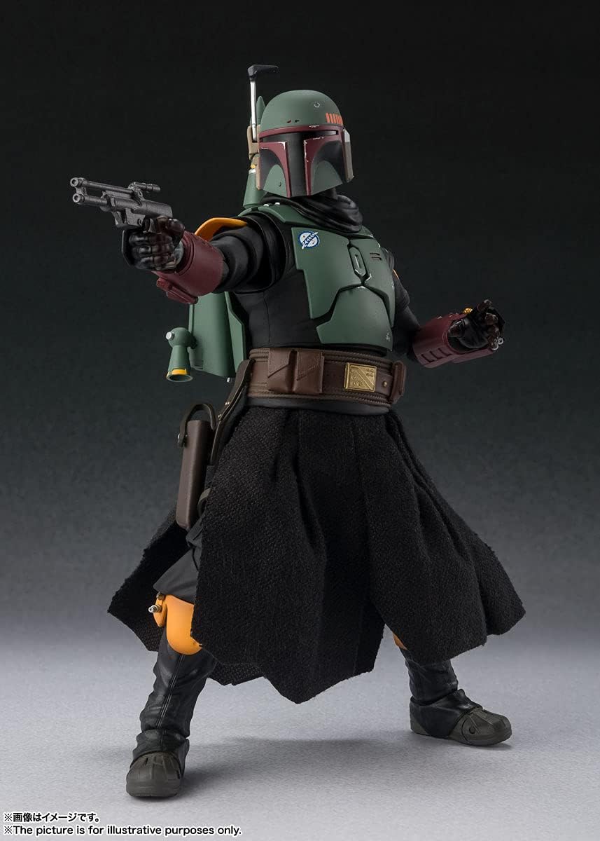 S.H. Figuarts Star Wars The Mandalorian Boba Fett, Approx. 6.1 inches (155 mm), ABS & PVC & Fabric, Pre-painted Action Figure
