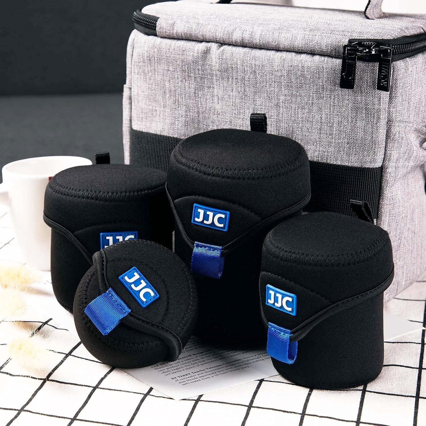 JN- Lens Pouch, Black, retro