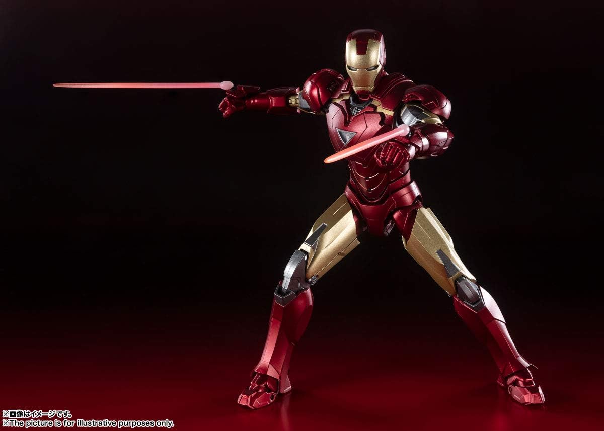 S.H. Figuarts Avengers Iron Man Mark 6-《BATTLE DAMAGE》EDITION - Approx. 5.9 inches (150 mm), PVC & ABS & Die Cast Pre-painted Action Figure
