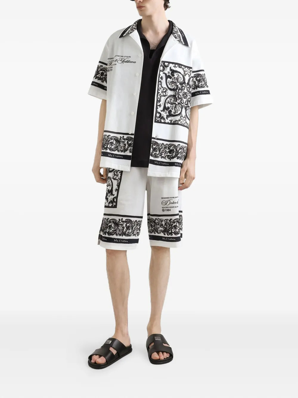 Dolce ロゴ付きのドルチェ&ガッバーナコットンショーツ - Image 8