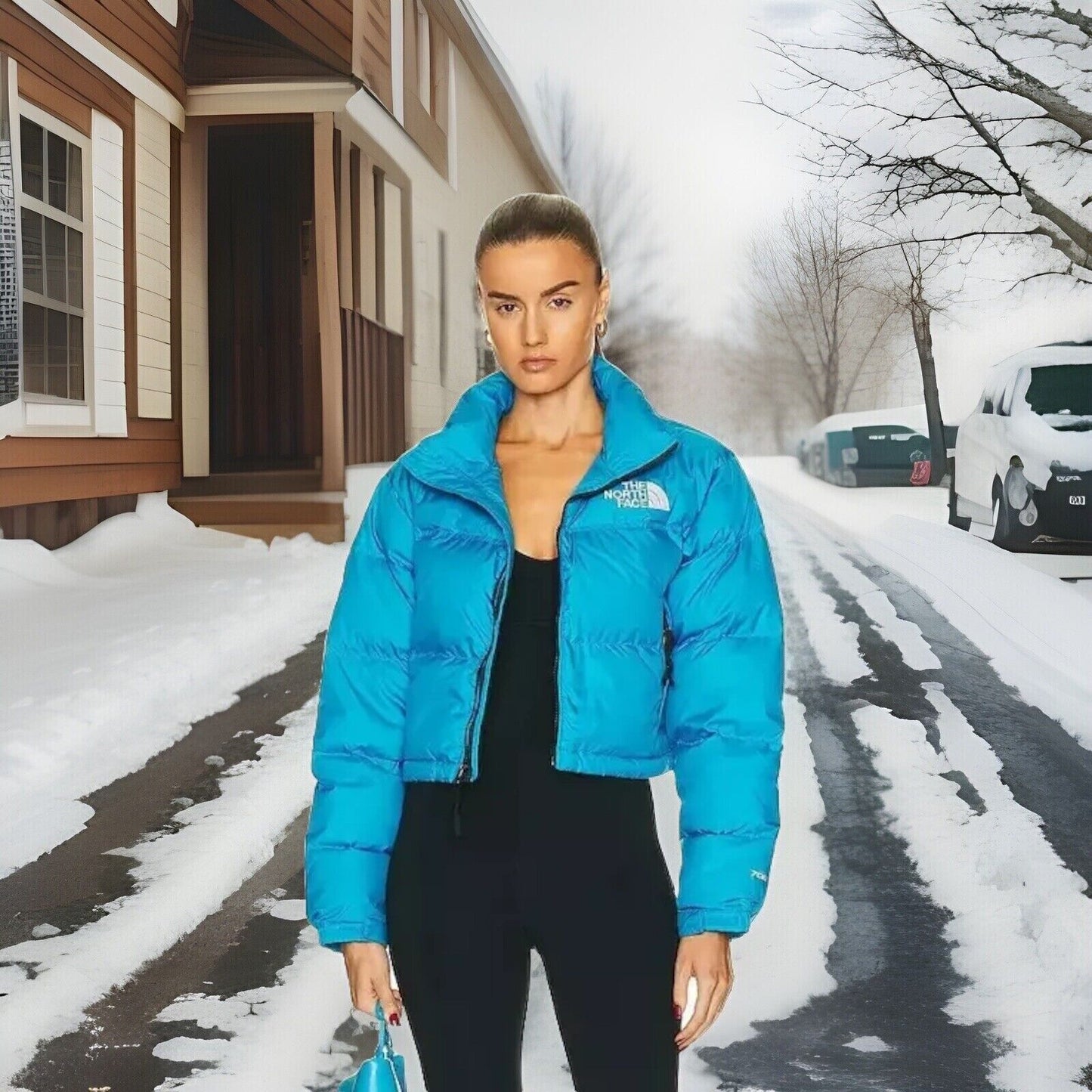 THE NORTH FACE Short nupsi Down Sky Blue