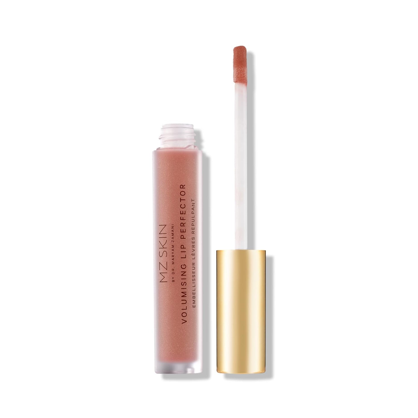 MZ SKIN Volumizing Lip Perfector | Plumping & Hydrating Lip Gloss with Peptides and Caffeine for Fuller, Smoother Lips,
