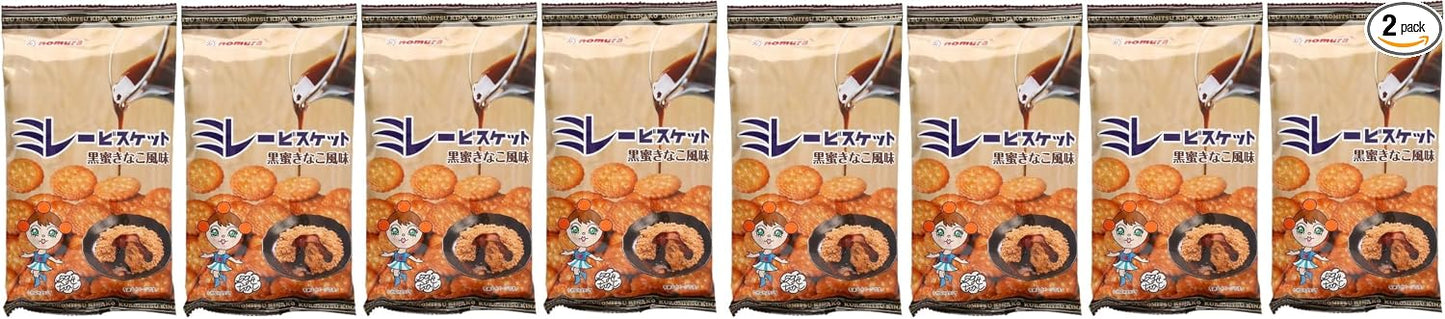 Nomura Senbean Processing Shop Millet Biscuit, Black Honey Noodle Flavor, 4.2 oz (120 g) x 4 Bags, Domestically Produced in Kochi Prefecture Souvenir