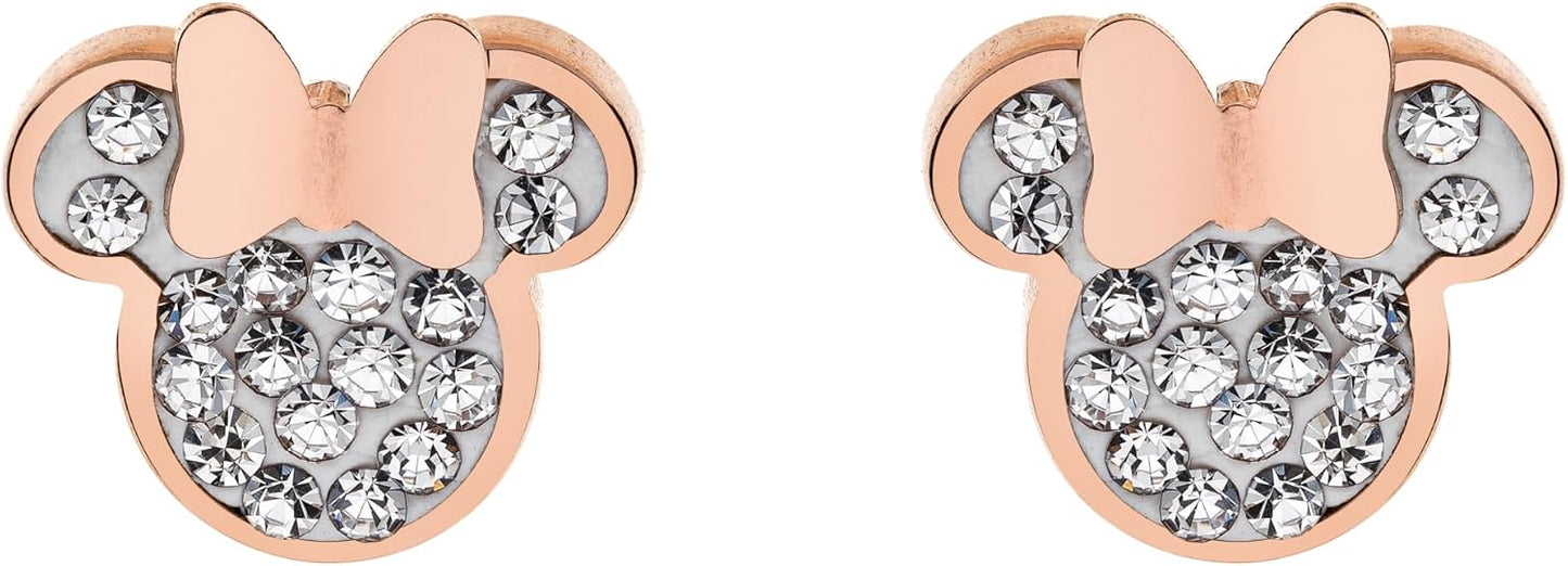 Disney Minnie Girls' Earrings, Stainless Steel, One Size, Jewellery Disney