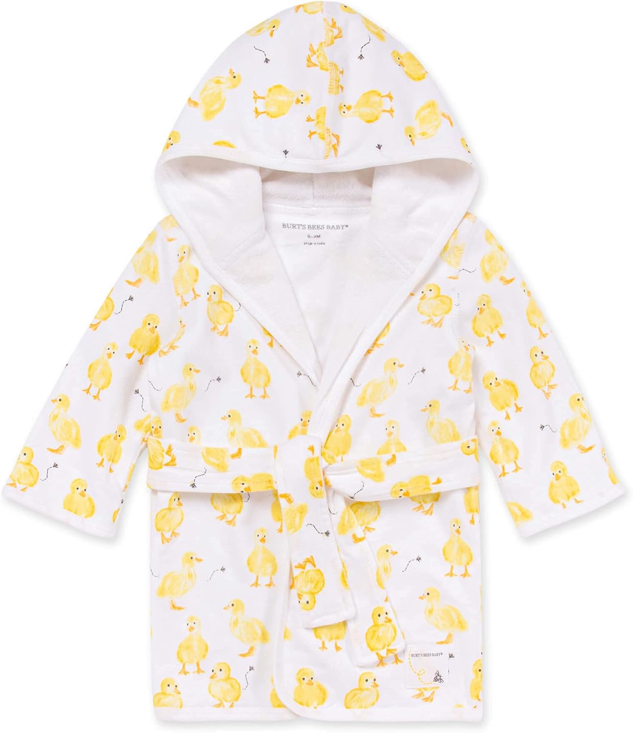 Burt's Bees Baby Hooded Robe Organic Terry Bathrobe, Newborn Bath Essentials, Unisex Boys and Girls