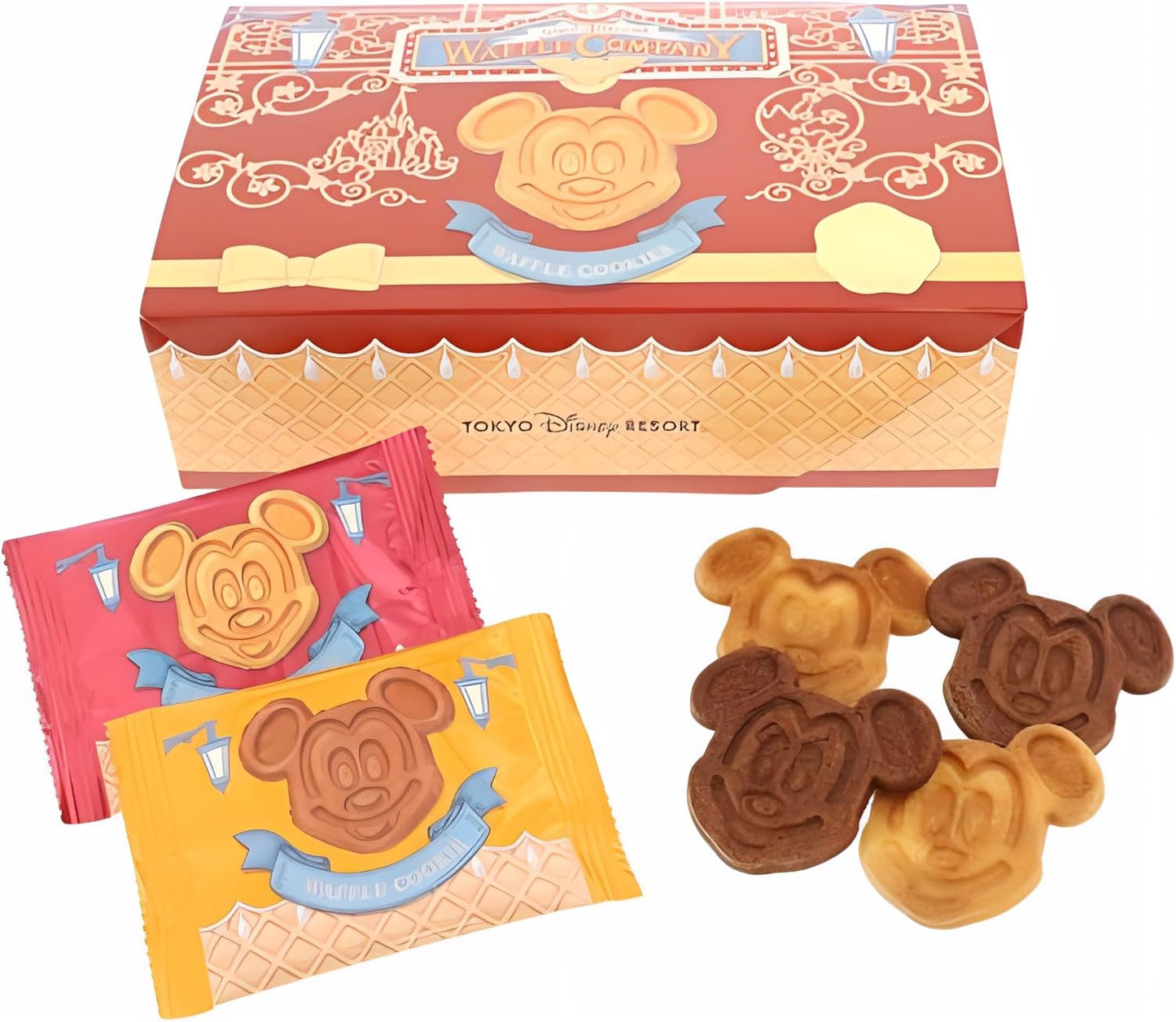 【Tokyo Disney Resort Exclusive】Mickey Mouse Waffle Cookie TDR Sweets Souvenir Disney Goods Present (1 piece, 1 piece)