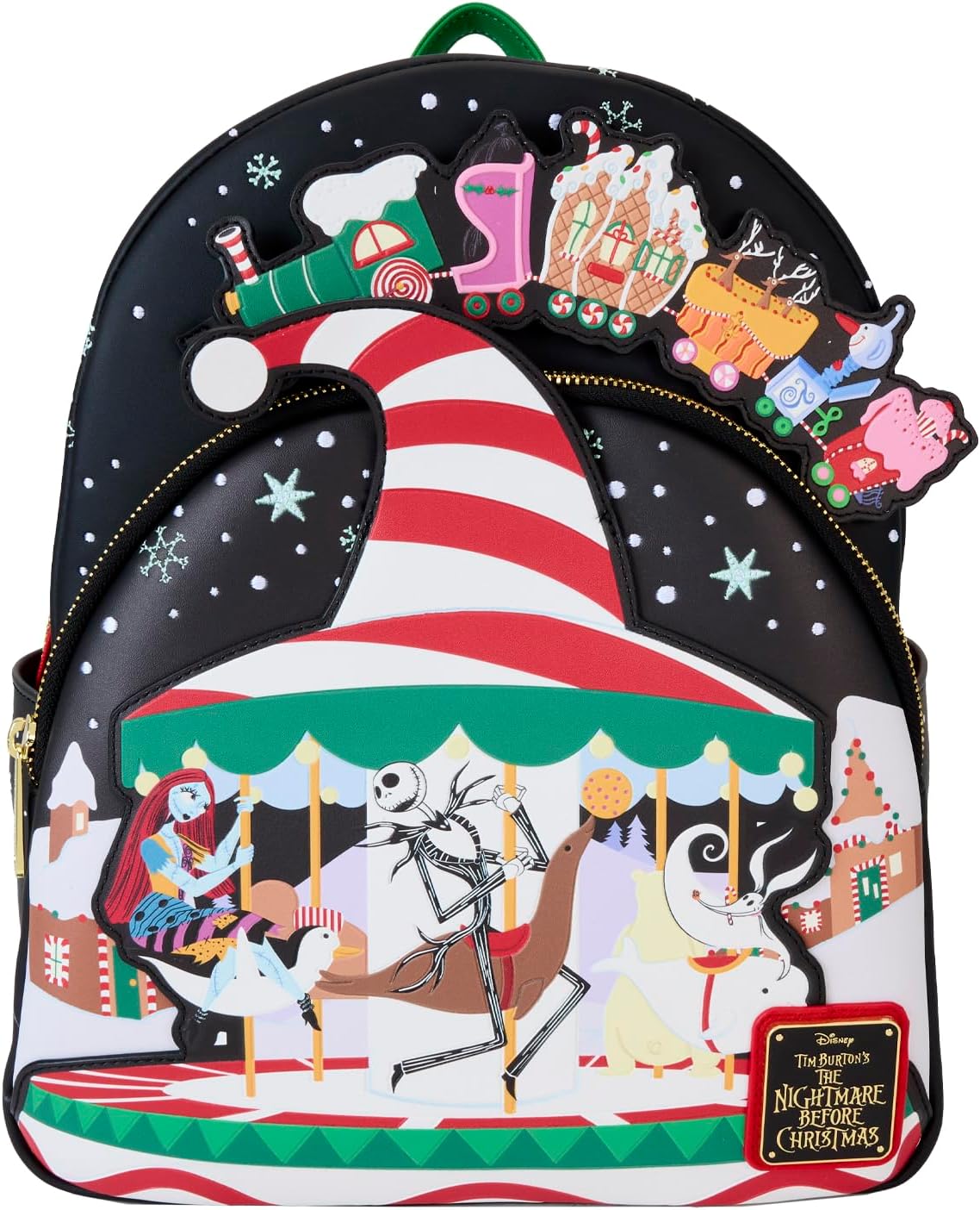 Loungefly Disney NBC Journey To Christmas Town Mini Backpack, Ocean Tides, Ocean Tides, One Size