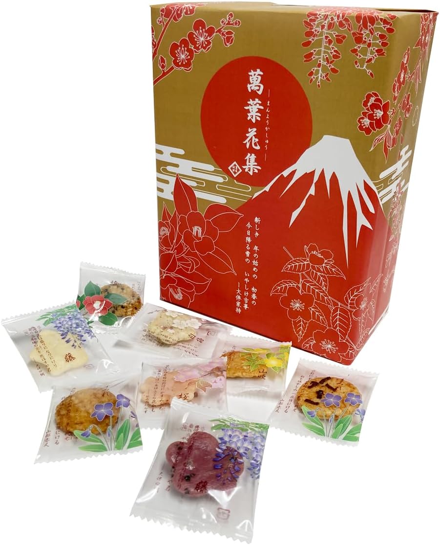 Summer Fsune Sanshu Soho Homepo Sanshu Seika Manya Collection Assorted Rice Confectionery Senkei Greeting Greeting Greeting Souvenir Gift Individually Wrapped (Summer Approx. 50 Sheets) | 個包装 包装済 手土産 お中元 贈答 贈り物 夏ギフト