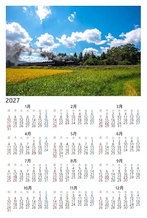 【2027年カレンダー】【日本風景ポストカード】山口県 JR西日本 D51 SLやまぐち号 photo by daikegoroフォトカードお土産に4