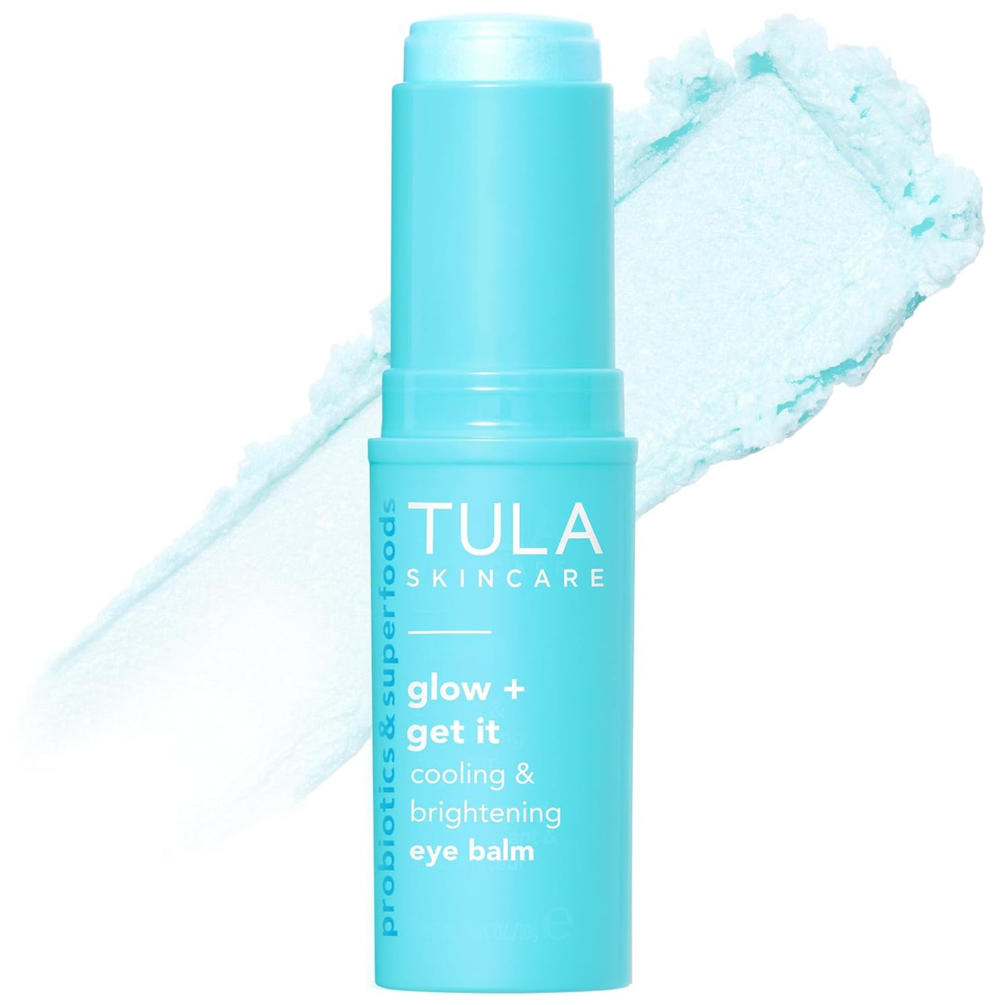 TULA Skin Care - Bálsamo para ojos 'Spresso, tratamiento energizante e hidratante con cafeína para ojeras, portátil y perfecto para usar sobre la marcha, 0.35 onzas