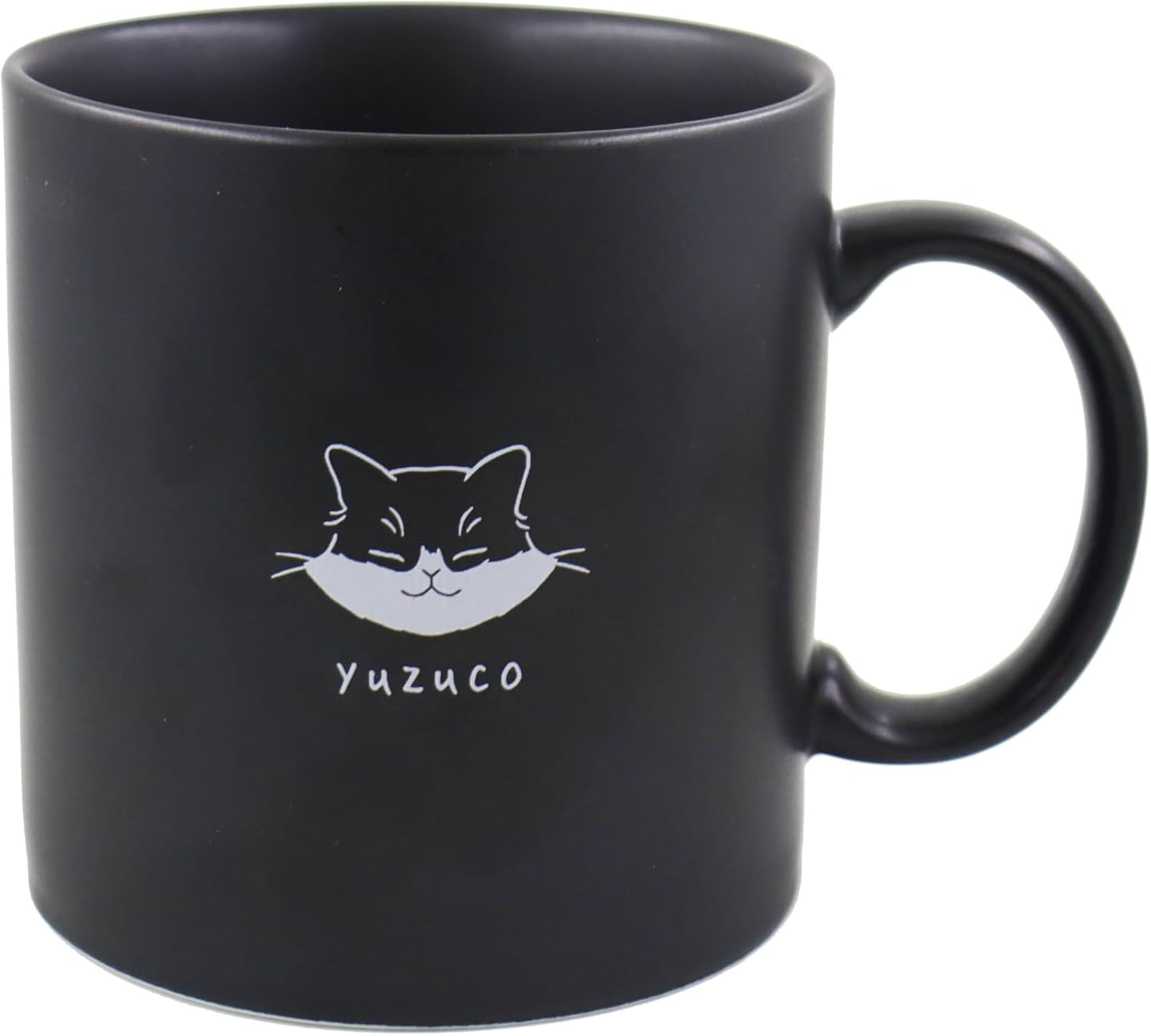 yuzuco Mug Cup Dog Cat Long-tailed Tit Cute Gift Present Black Black Color Made in Japan Handmade by Artisans 12.2 fl oz (360ml) (Long-tailed Tit)